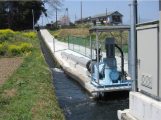 写真:城原井路小水力発電所